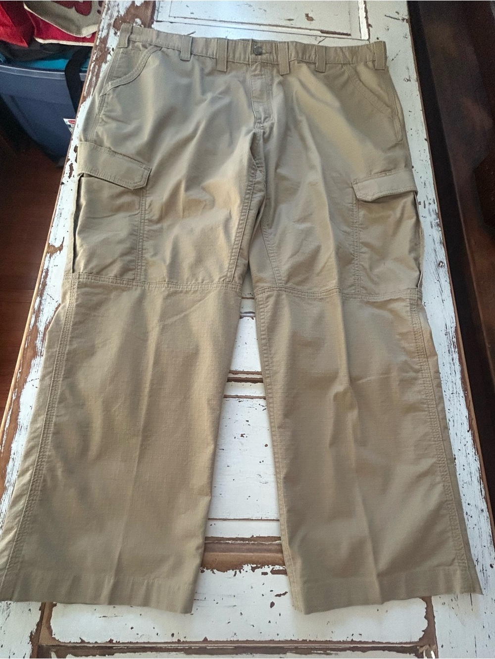 Carhartt Force Relaxed Fit Ripstop Cargo Work Pants Mens 44 X30 Tan Outdoor